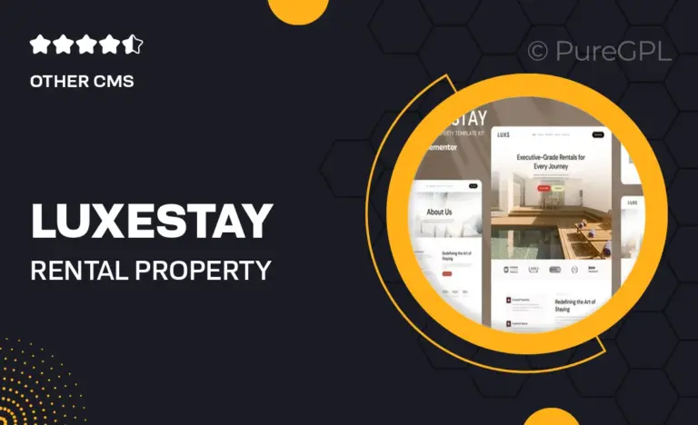 luxestay rental property elementor template kit