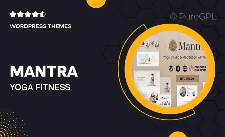 mantra yoga fitness wordpress theme