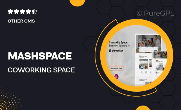mashspace coworking space elementor template kit
