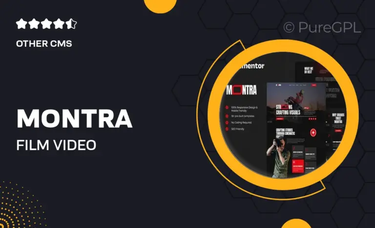 montra film video production elementor template kits