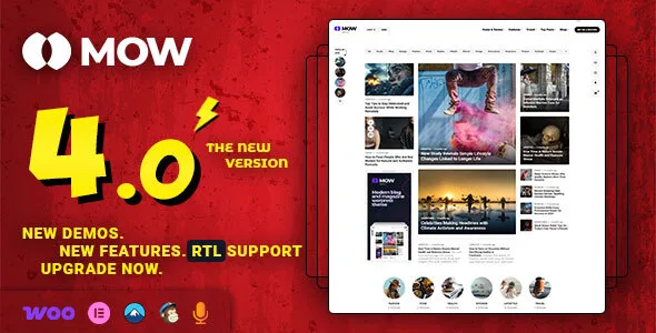 Mow – Elementor Blog & Magazine WordPress Theme