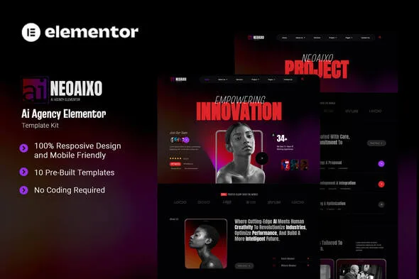 neoaixo ai agency elementor template kit 1