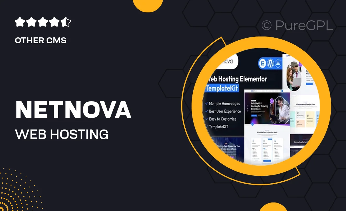 NetNova – Web Hosting Elementor Template Kit