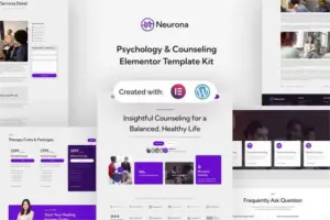 Neurona – Psychology & Counseling Elementor Template Kit