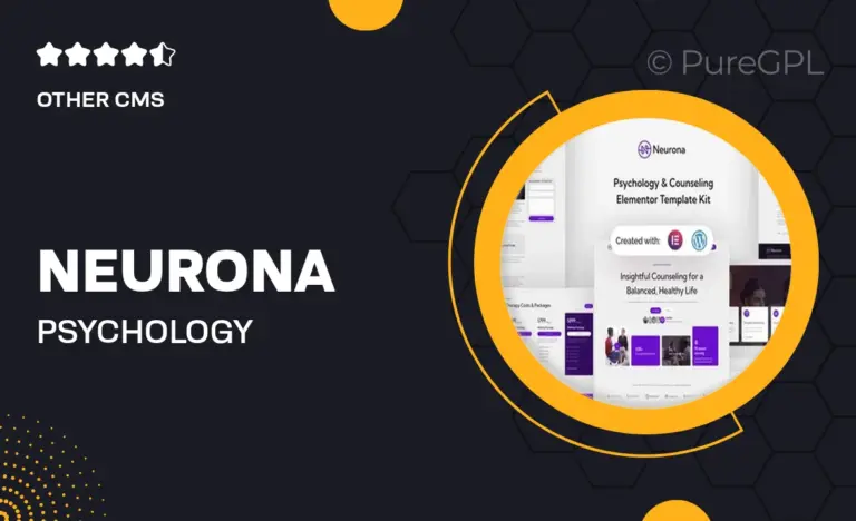 neurona psychology counseling elementor template kit