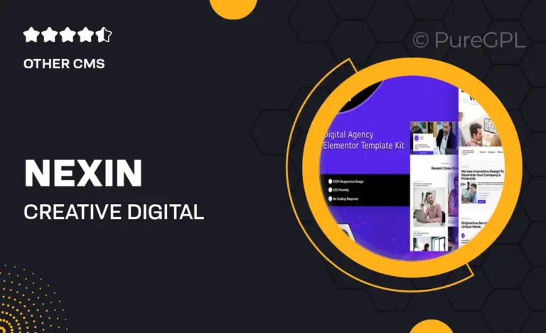 nexin creative digital agency elementor template kit