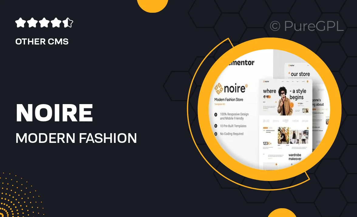 Noire – Modern Fashion Store Elementor Template Kit