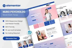 Nuro – Mental Health Therapy Elementor Template Kit