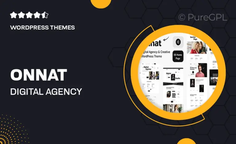 onnat digital agency creative wordpress theme