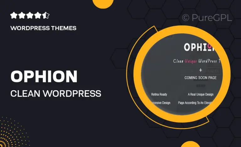ophion clean wordpress theme