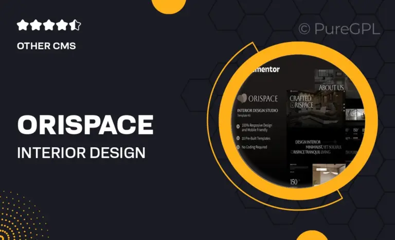 orispace interior design studio elementor template kit