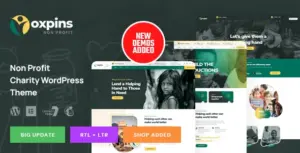 Oxpins – Non Profit Charity WordPress Theme