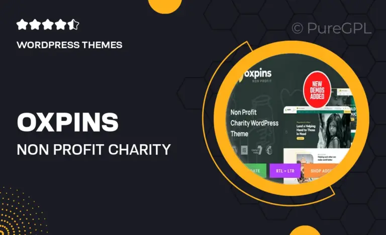 oxpins non profit charity wordpress theme