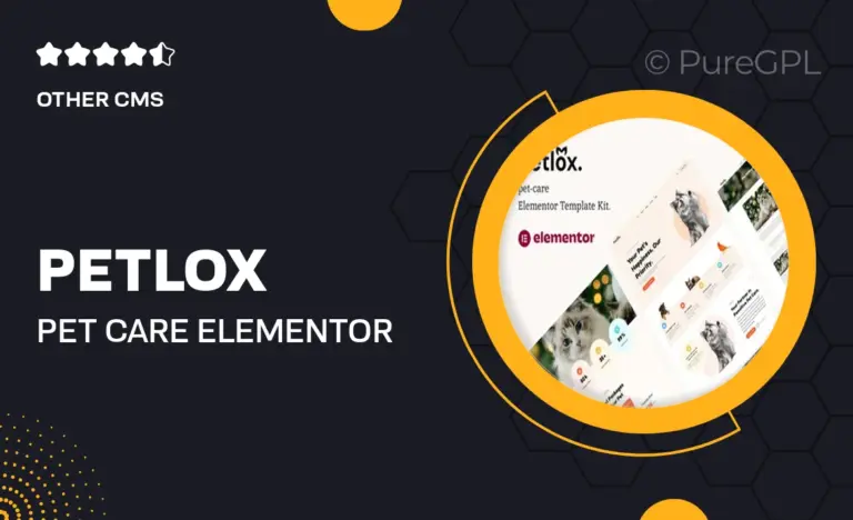 petlox pet care elementor template kit