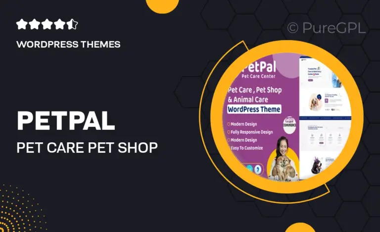 petpal pet care pet shop wordpress theme