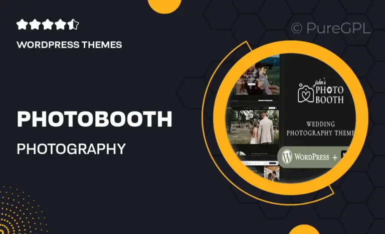 photobooth photography portfolio wordpress theme