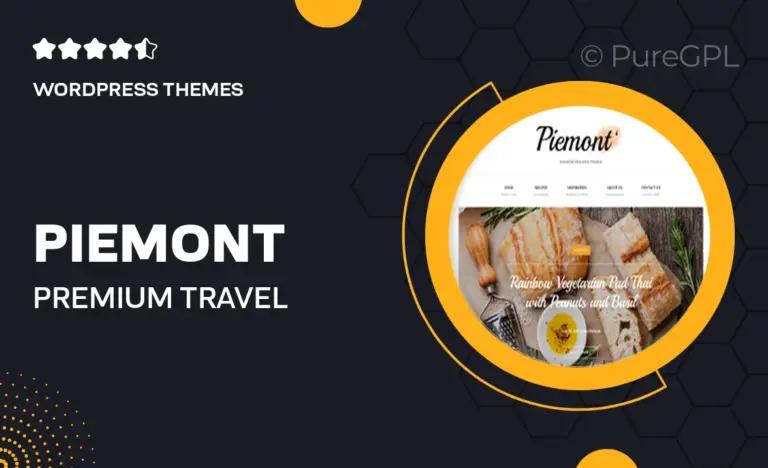 piemont premium travel lifestyle responsive wordpress blog theme
