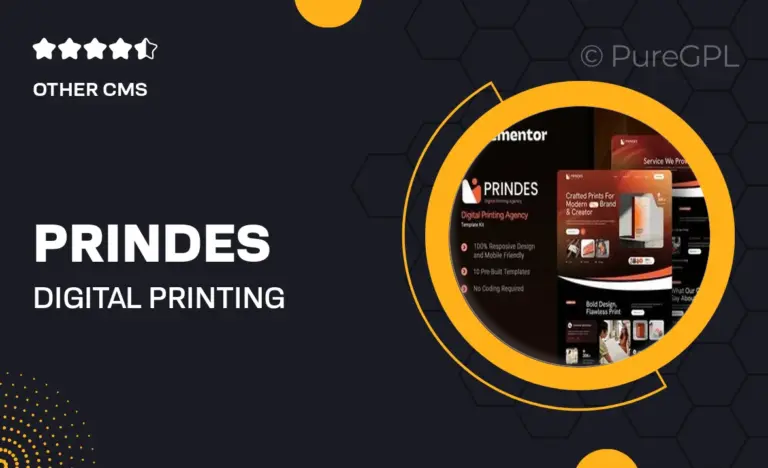 prindes digital printing agency elementor template kit