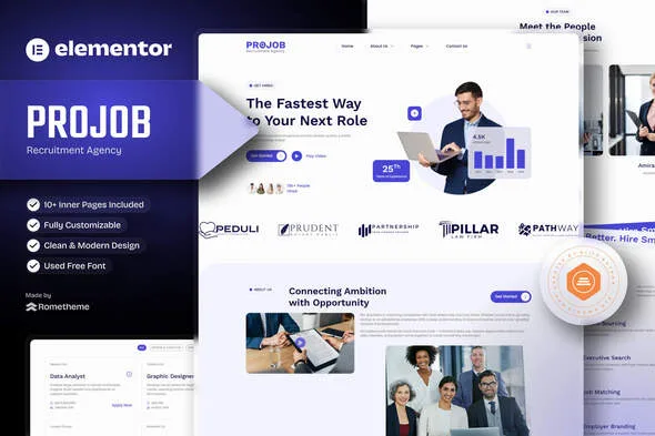projob recruitment agency elementor template kit 1