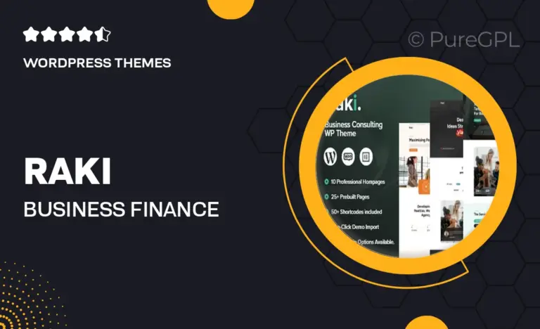 raki business finance consulting wordpress theme