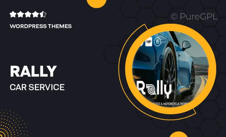 rally car service motorcycle wordpress theme