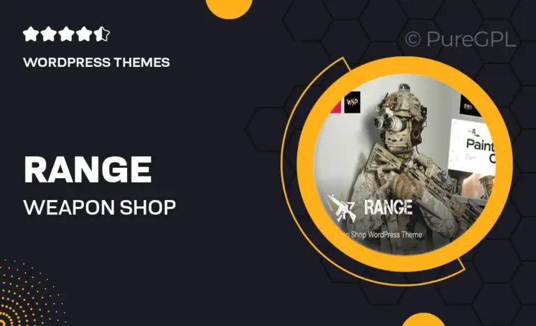 range weapon shop wordpress theme