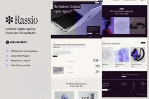 Rassio – Creative Digital Agency Elementor Template Kit
