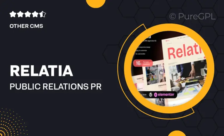 relatia public relations pr agencies elementor template kit