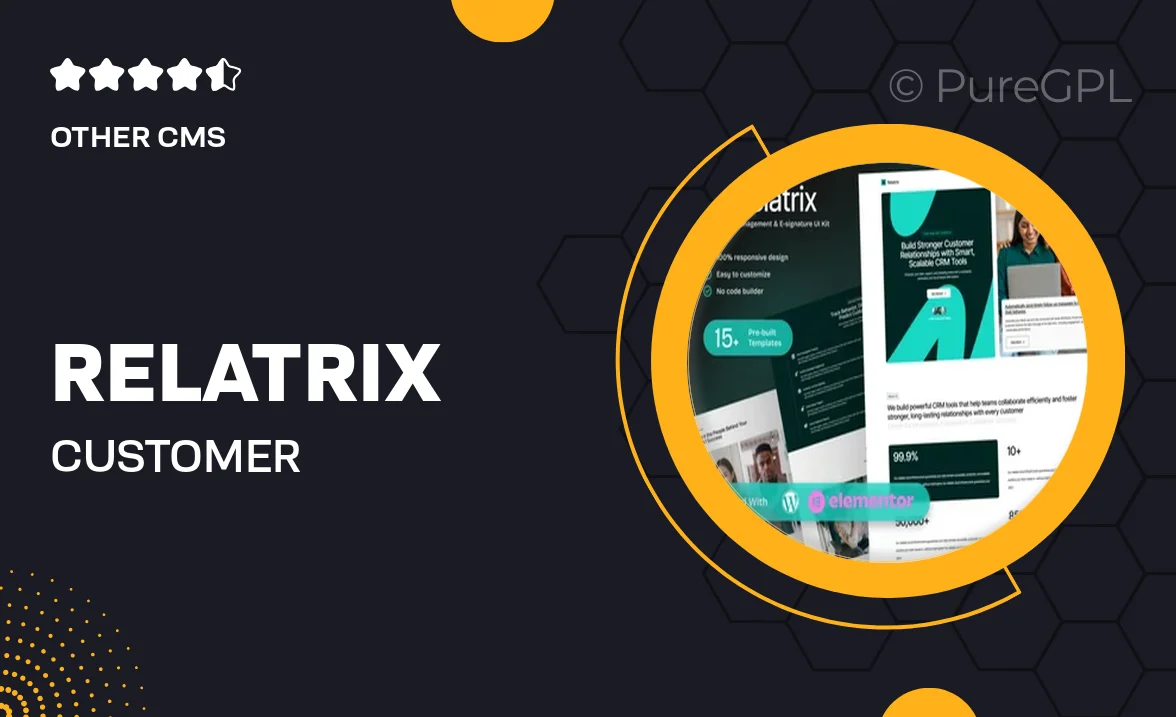 Relatrix – Customer Relationship Management CRM SAAS Platform Elementor Template Kit