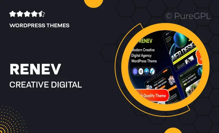 renev creative digital agency wordpress theme