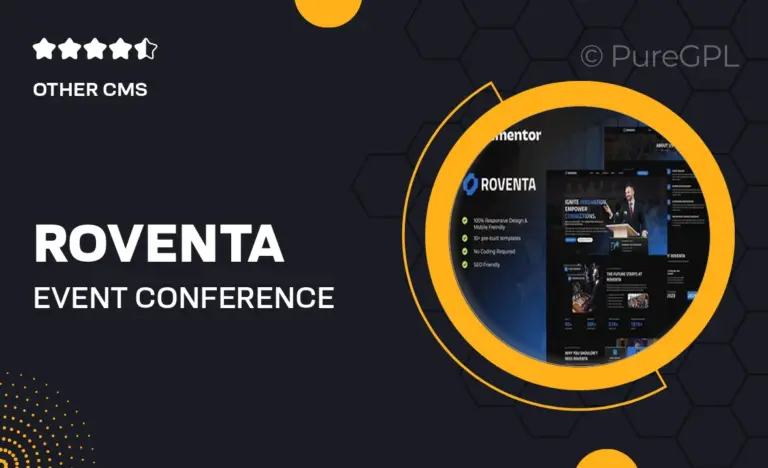 roventa event conference elementor template kit