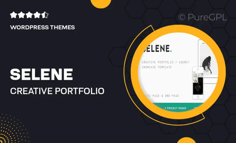 selene creative portfolio agency wp theme