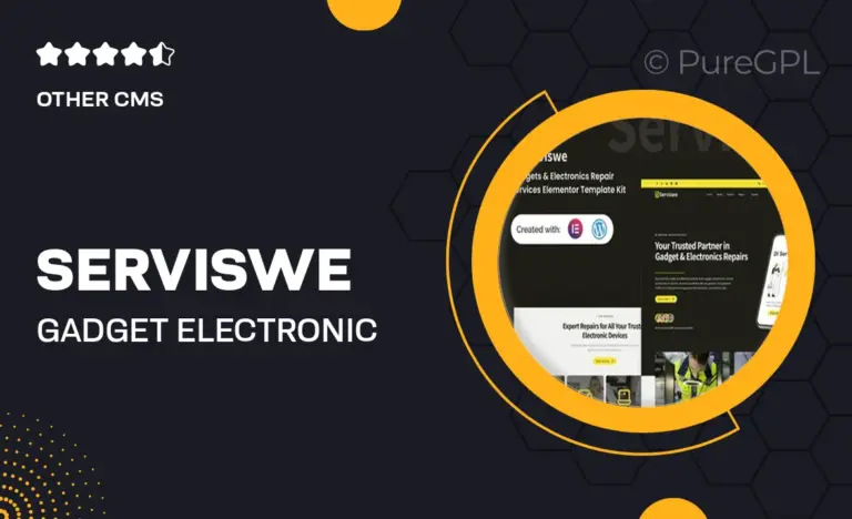 serviswe gadget electronic repair service elementor template kit