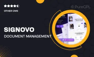 Signovo – Document Management & E-signature SaaS Platform Elementor Template Kit