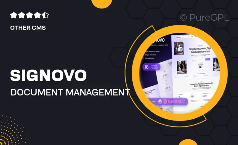signovo document management e signature saas platform elementor template kit