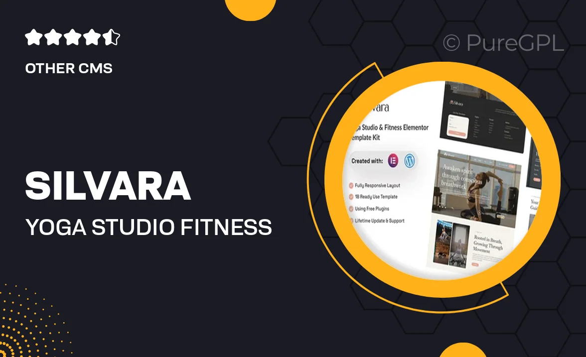 Silvara – Yoga Studio & Fitness Elementor Template Kit