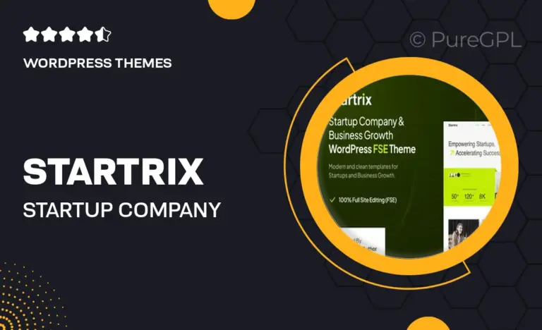 startrix startup company business growth fse wordpress theme