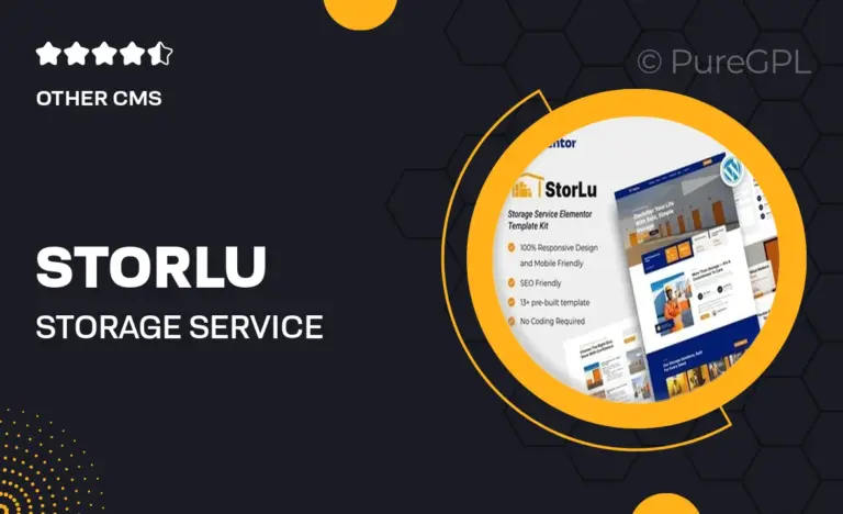 storlu storage service elementor template kit