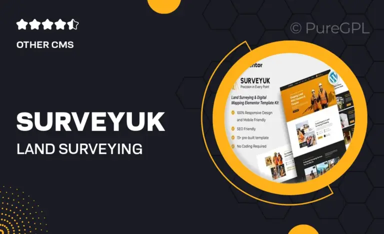 surveyuk land surveying digital mapping elementor template kit