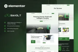 Syvolt – Electric Vehicle & Charging Station Elementor Template Kit