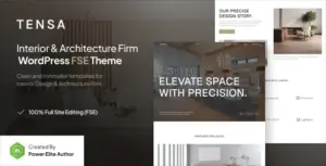 Tensa – Interior Design & Architecture Firm FSE WordPress Theme