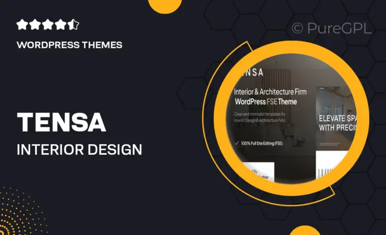 tensa interior design architecture firm fse wordpress theme