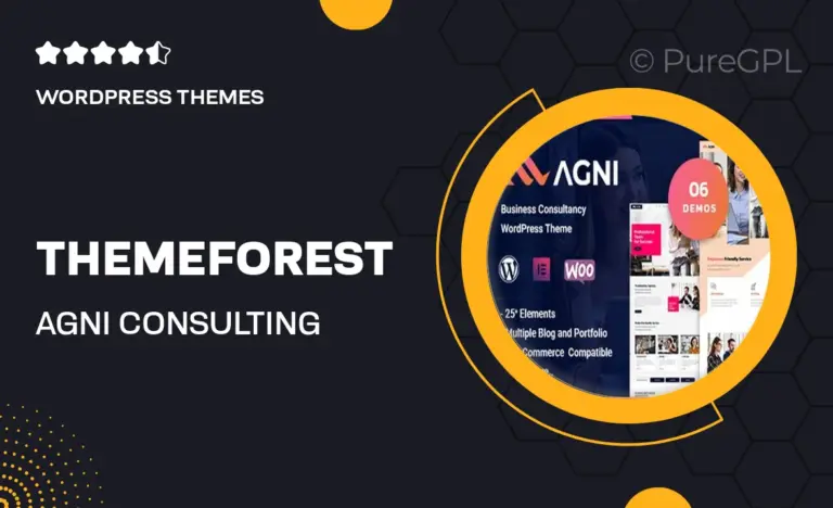 themeforest agni consulting business