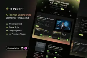 Thinkapt – AI Prompt Engineering Elementor Template Kit