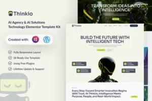 Thinkio – AI Agency & AI Solutions Technology Elementor Template Kit