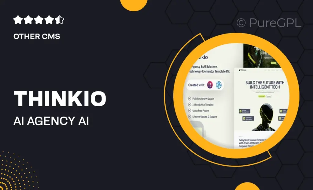 Thinkio – AI Agency & AI Solutions Technology Elementor Template Kit