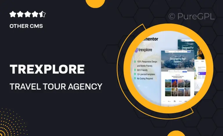 trexplore travel tour agency elementor pro template kit