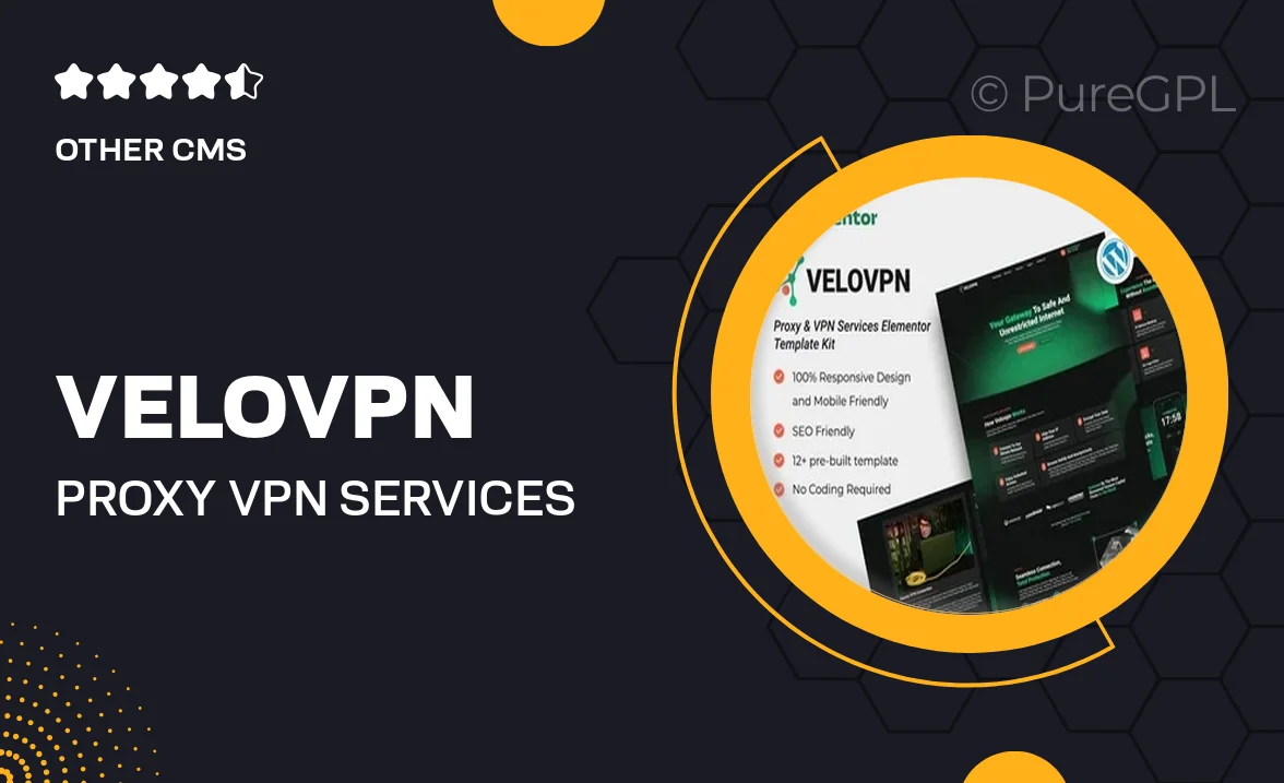 Velovpn – Proxy & VPN Services Elementor Template Kit