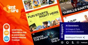 Venture – Karting, Trampoline & Kids Park WordPress Theme