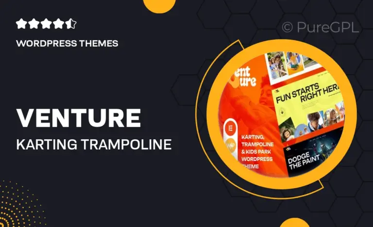 venture karting trampoline kids park wordpress theme